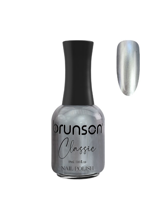 Brunson Classic Nail Polish 18ml Fast Dry Nail Lacquer Nail Harderner Normal Polish Glossy Gel Effect Quick Air Dry Long-Lasting Natural Nail Enamel Salon Quality Manicure Pedicure Regular Polish - Image 1